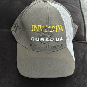 Official Invicta Watches Subaqua Logo Cap Adjustable Gray / White embroider…